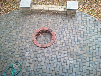 Patio Pavers with fire pit