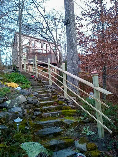 Hardscaping with stone